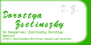 dorottya zselinszky business card